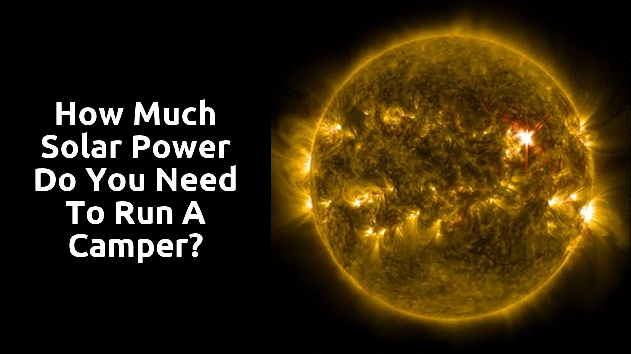 How much solar power do you need to run a camper?