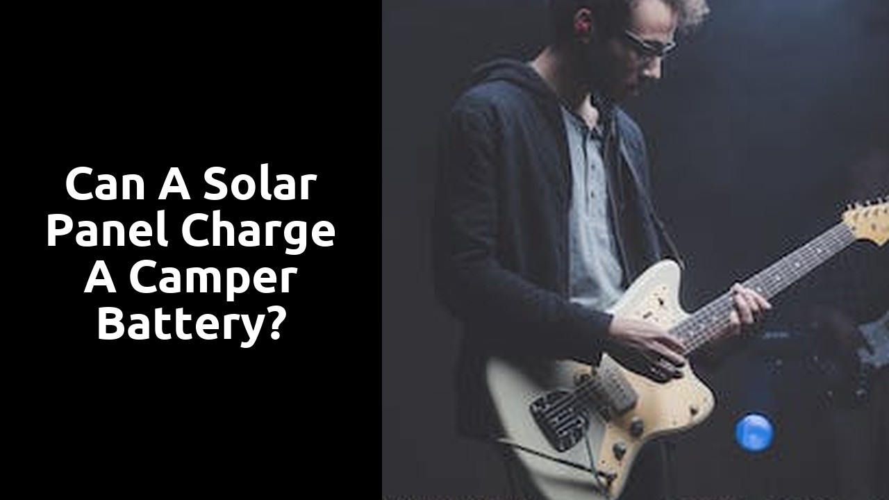 Can a solar panel charge a camper battery?