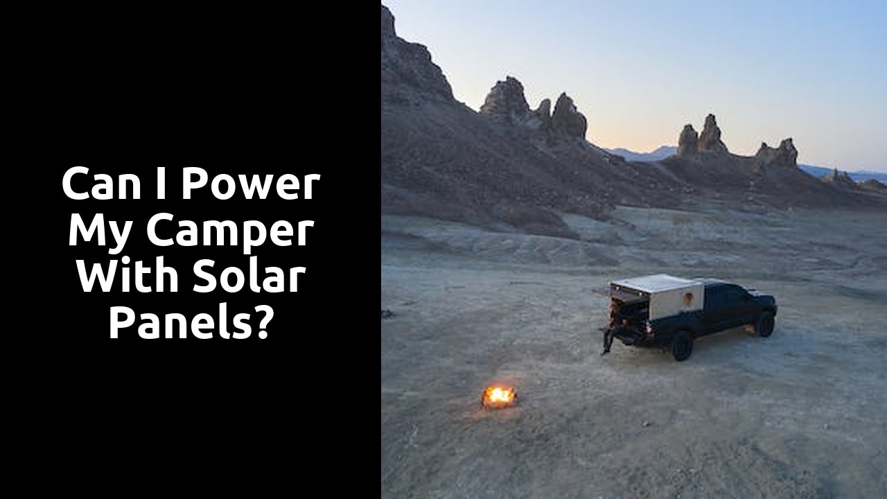 Can I power my camper with solar panels?